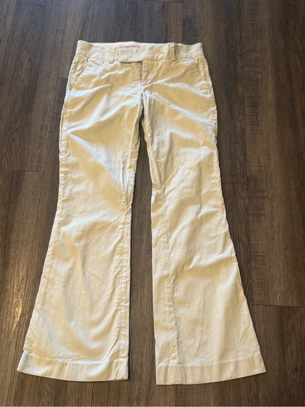 Juicy Couture Cream Corduroy Flared Pants